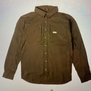 Tellus Foothills Flannel Mens XXL Brown Snaps Shirt Sustainable Clothing Company